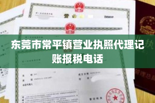 东莞市常平镇营业执照代理记账报税电话