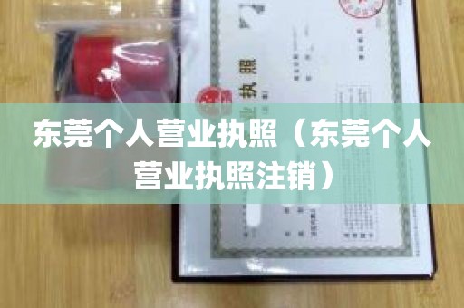 东莞个人营业执照（东莞个人营业执照注销）