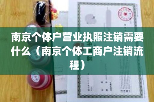 南京个体户营业执照注销需要什么（南京个体工商户注销流程）