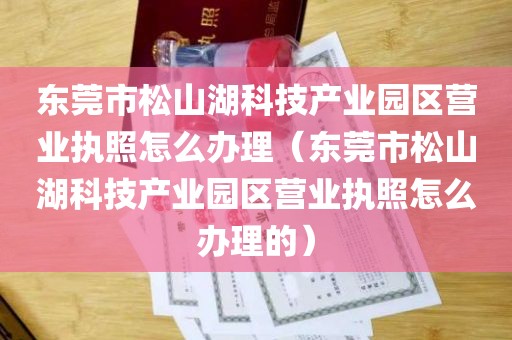 东莞市松山湖科技产业园区营业执照怎么办理（东莞市松山湖科技产业园区营业执照怎么办理的）