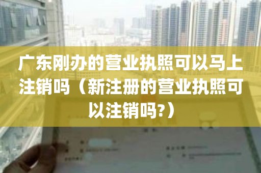 广东刚办的营业执照可以马上注销吗（新注册的营业执照可以注销吗?）