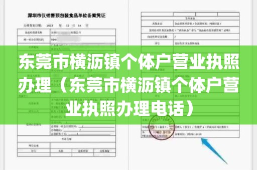 东莞市横沥镇个体户营业执照办理（东莞市横沥镇个体户营业执照办理电话）