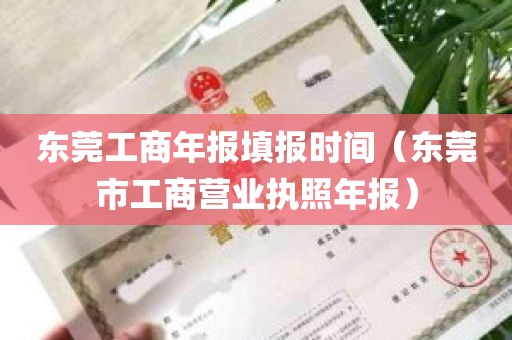 东莞工商年报填报时间(东莞市工商营业执照年报)