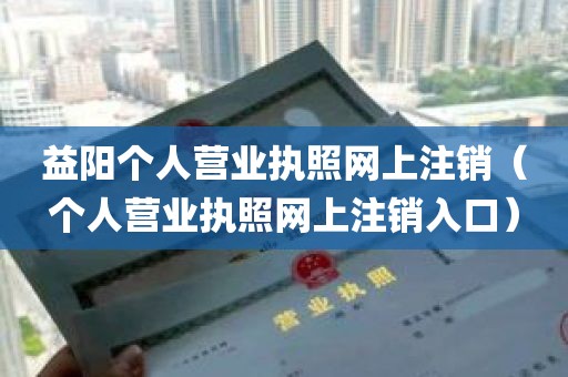 益阳个人营业执照网上注销（个人营业执照网上注销入口）