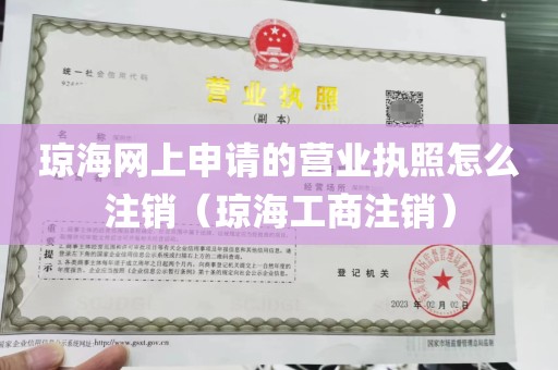 琼海网上申请的营业执照怎么注销（琼海工商注销）