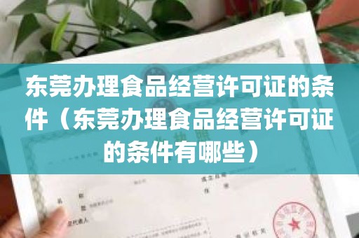 东莞办理食品经营许可证的条件（东莞办理食品经营许可证的条件有哪些）