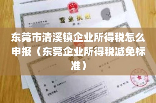 东莞市清溪镇企业所得税怎么申报（东莞企业所得税减免标准）