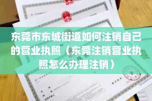 东莞市东城街道如何注销自己的营业执照（东莞注销营业执照怎么办理注销）