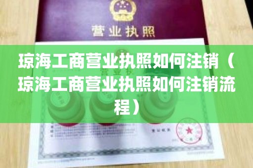 琼海工商营业执照如何注销（琼海工商营业执照如何注销流程）