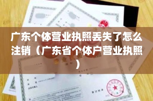 广东个体营业执照丢失了怎么注销（广东省个体户营业执照）