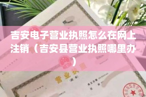 吉安电子营业执照怎么在网上注销（吉安县营业执照哪里办）