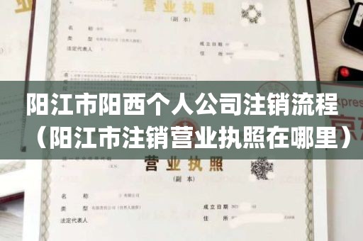 阳江市阳西个人公司注销流程（阳江市注销营业执照在哪里）