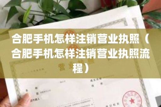 合肥手机怎样注销营业执照（合肥手机怎样注销营业执照流程）