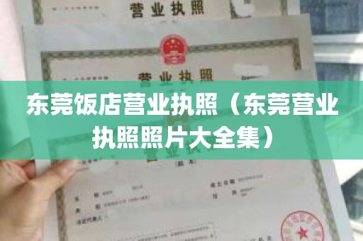 东莞饭店营业执照（东莞营业执照照片大全集）
