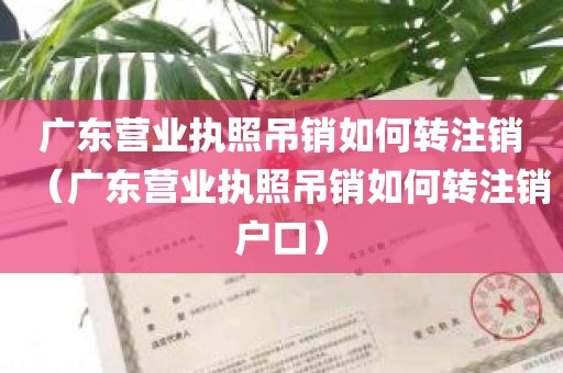 广东营业执照吊销如何转注销（广东营业执照吊销如何转注销户口）