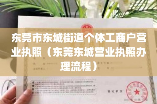东莞市东城街道个体工商户营业执照（东莞东城营业执照办理流程）