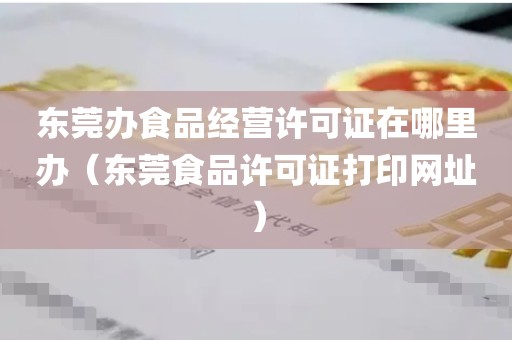 东莞办食品经营许可证在哪里办（东莞食品许可证打印网址）