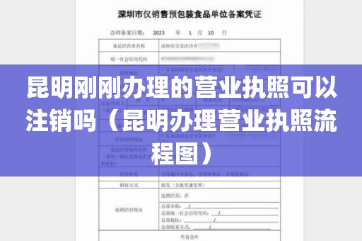 昆明刚刚办理的营业执照可以注销吗（昆明办理营业执照流程图）