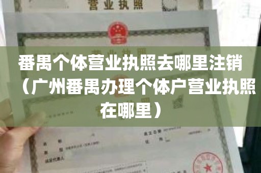 番禺个体营业执照去哪里注销（广州番禺办理个体户营业执照在哪里）