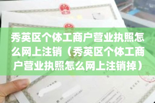 秀英区个体工商户营业执照怎么网上注销（秀英区个体工商户营业执照怎么网上注销掉）