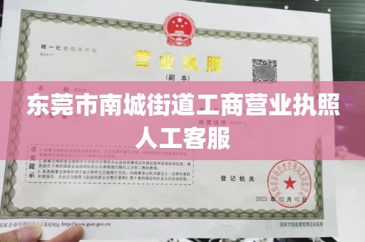 东莞市南城街道工商营业执照人工客服
