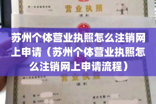 苏州个体营业执照怎么注销网上申请（苏州个体营业执照怎么注销网上申请流程）
