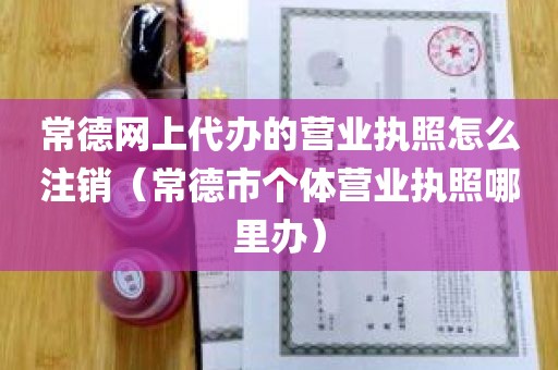 常德网上代办的营业执照怎么注销（常德市个体营业执照哪里办）