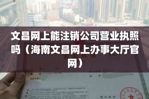 文昌网上能注销公司营业执照吗（海南文昌网上办事大厅官网）