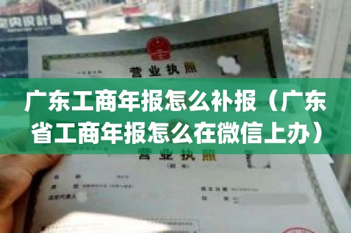 广东工商年报怎么补报（广东省工商年报怎么在微信上办）