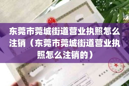 东莞市莞城街道营业执照怎么注销（东莞市莞城街道营业执照怎么注销的）