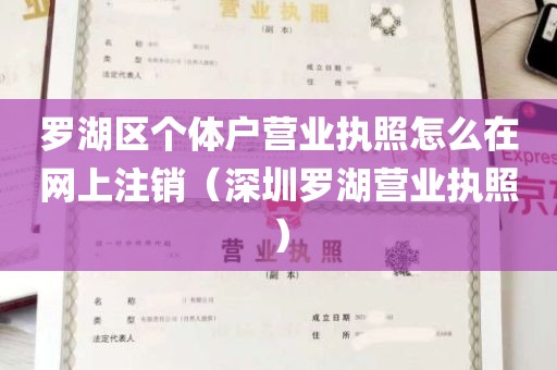 罗湖区个体户营业执照怎么在网上注销（深圳罗湖营业执照）