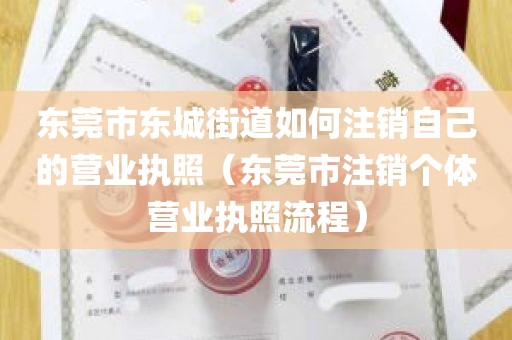 东莞市东城街道如何注销自己的营业执照（东莞市注销个体营业执照流程）
