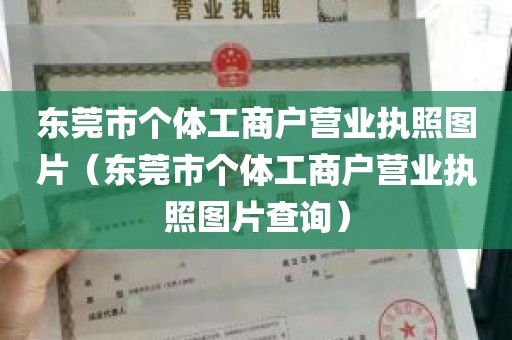 东莞市个体工商户营业执照图片（东莞市个体工商户营业执照图片查询）