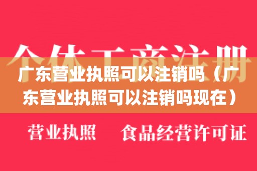广东营业执照可以注销吗（广东营业执照可以注销吗现在）