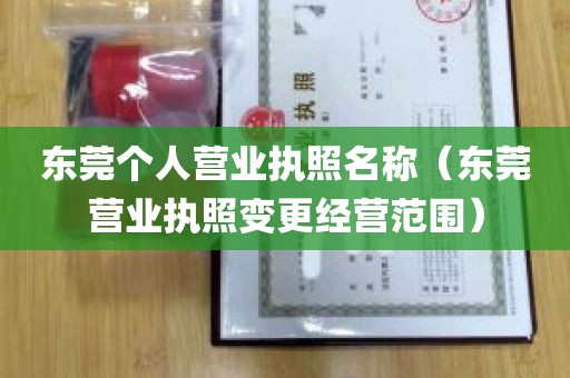东莞个人营业执照名称（东莞营业执照变更经营范围）