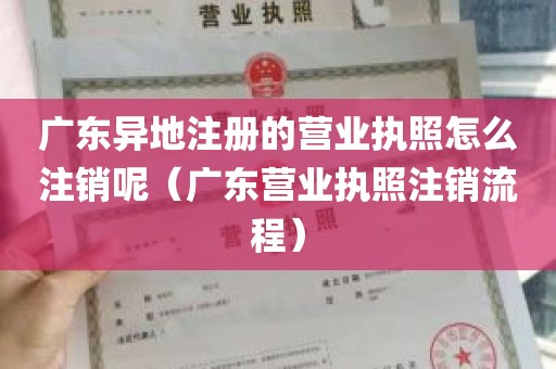 广东异地注册的营业执照怎么注销呢（广东营业执照注销流程）