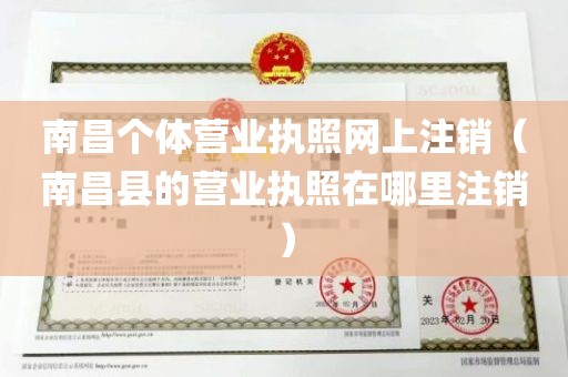南昌个体营业执照网上注销（南昌县的营业执照在哪里注销）