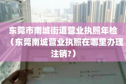 东莞市南城街道营业执照年检（东莞南城营业执照在哪里办理注销?）