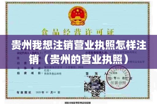 贵州我想注销营业执照怎样注销（贵州的营业执照）