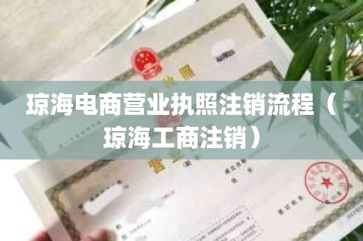 琼海电商营业执照注销流程（琼海工商注销）