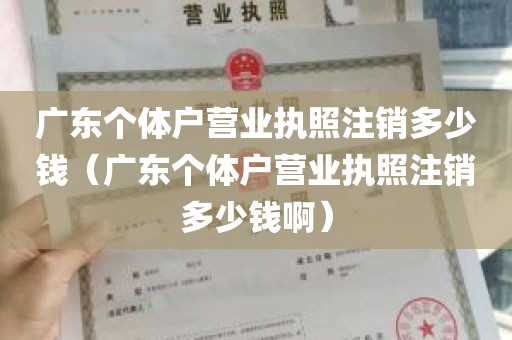 广东个体户营业执照注销多少钱（广东个体户营业执照注销多少钱啊）