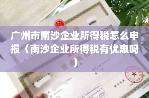 广州市南沙企业所得税怎么申报（南沙企业所得税有优惠吗）