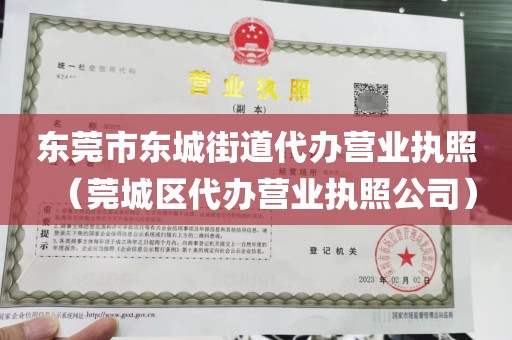 东莞市东城街道代办营业执照（莞城区代办营业执照公司）