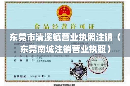 东莞市清溪镇营业执照注销（东莞南城注销营业执照）