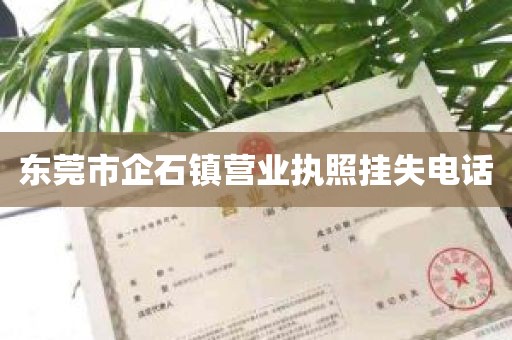 东莞市企石镇营业执照挂失电话