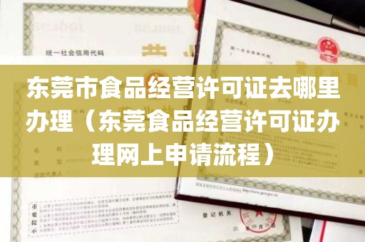 东莞市食品经营许可证去哪里办理（东莞食品经营许可证办理网上申请流程）