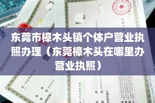 东莞市樟木头镇个体户营业执照办理（东莞樟木头在哪里办营业执照）