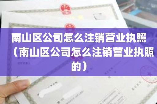 南山区公司怎么注销营业执照（南山区公司怎么注销营业执照的）