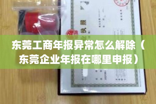 东莞工商年报异常怎么解除（东莞企业年报在哪里申报）