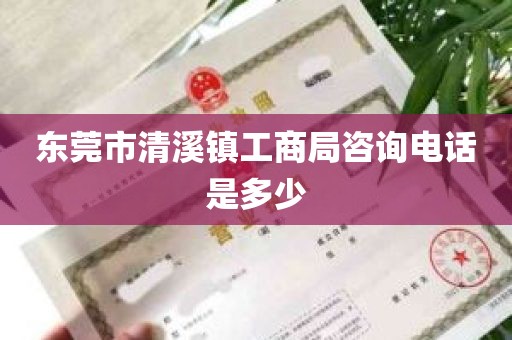 东莞市清溪镇工商局咨询电话是多少